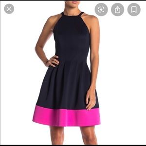 Vince Camuto Scuba Fit & Flare Dress New